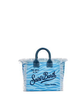 Cotton canvas Mini Vanity bag with zebra print - MC2 Saint Barth