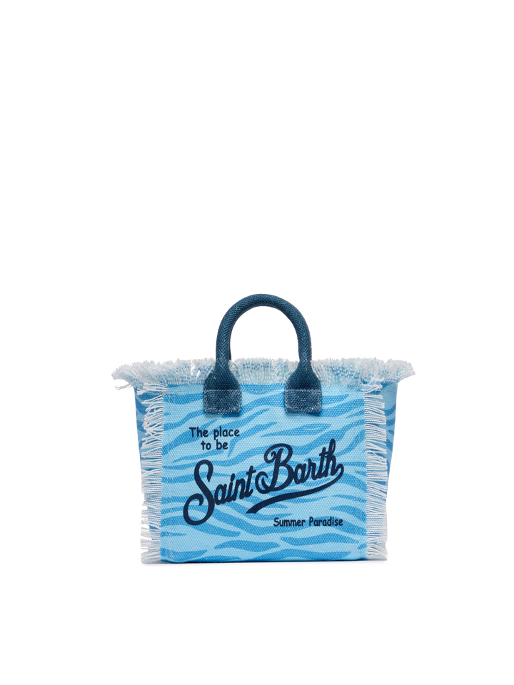 Cotton canvas Mini Vanity bag with zebra print - MC2 Saint Barth