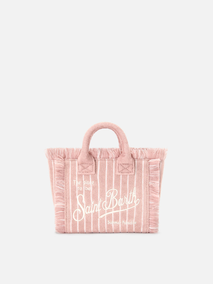 Terry effect striped Vanity mini bag