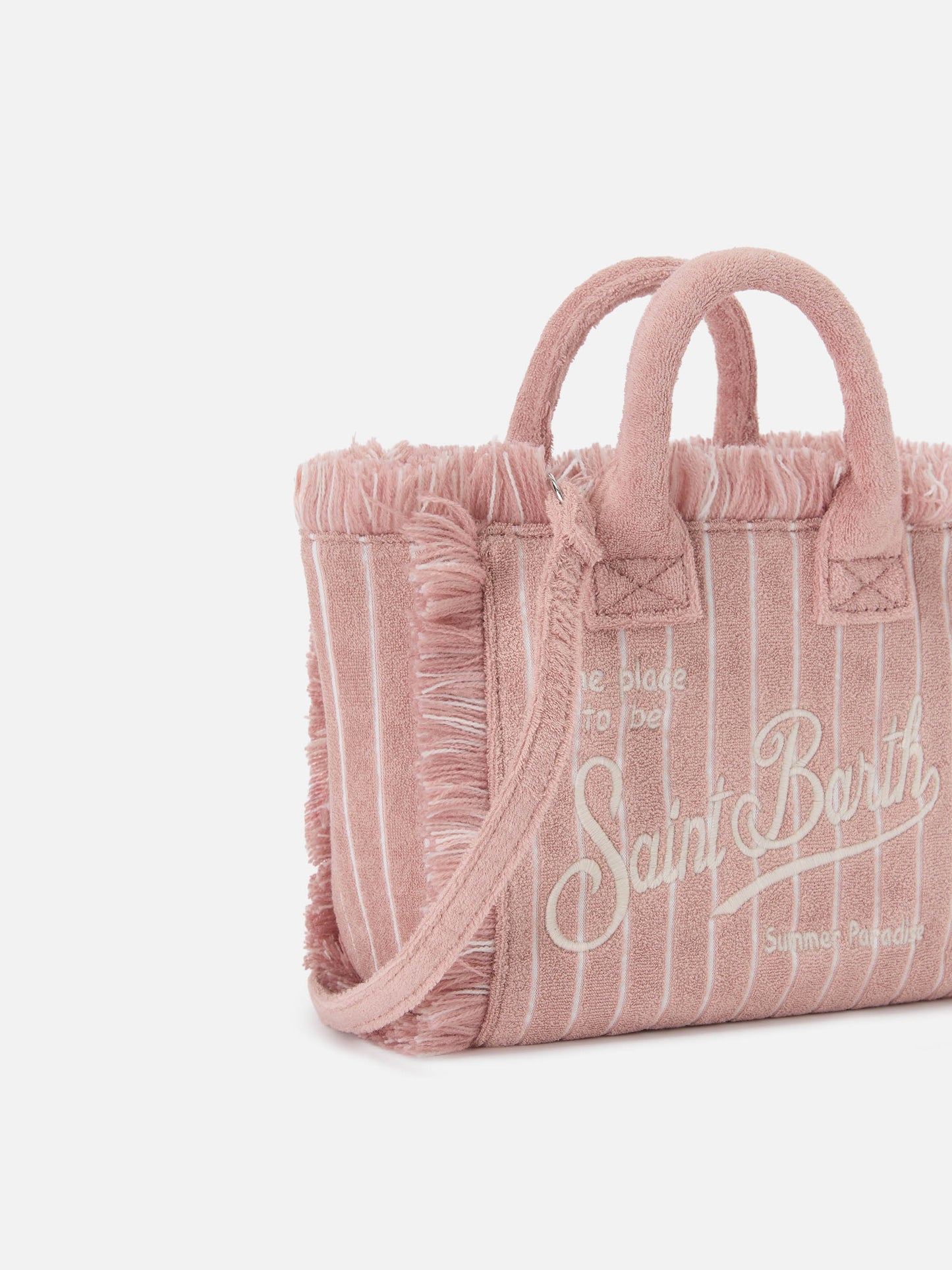 Terry effect striped Vanity mini bag