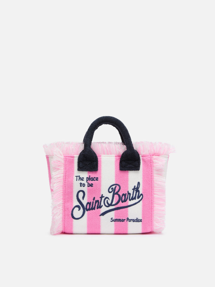 Mini Vanity Sponge Bag with pink striped print