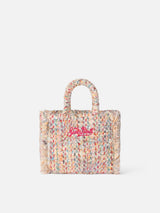 Mini Vanity wooly handbag with multicolor pattern