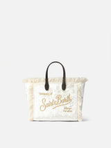 Mini Vanity white chenille handbag