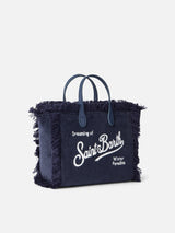 Mini Vanity navy blue corduroy handbag