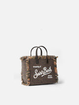 Borsa a mano Mini Vanity in lana con motivo pied de poule