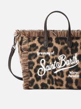 Mini Vanity wooly handbag with animalier pattern