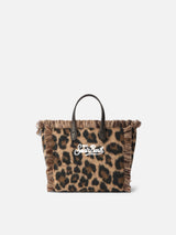 Mini Vanity wooly handbag with animalier pattern