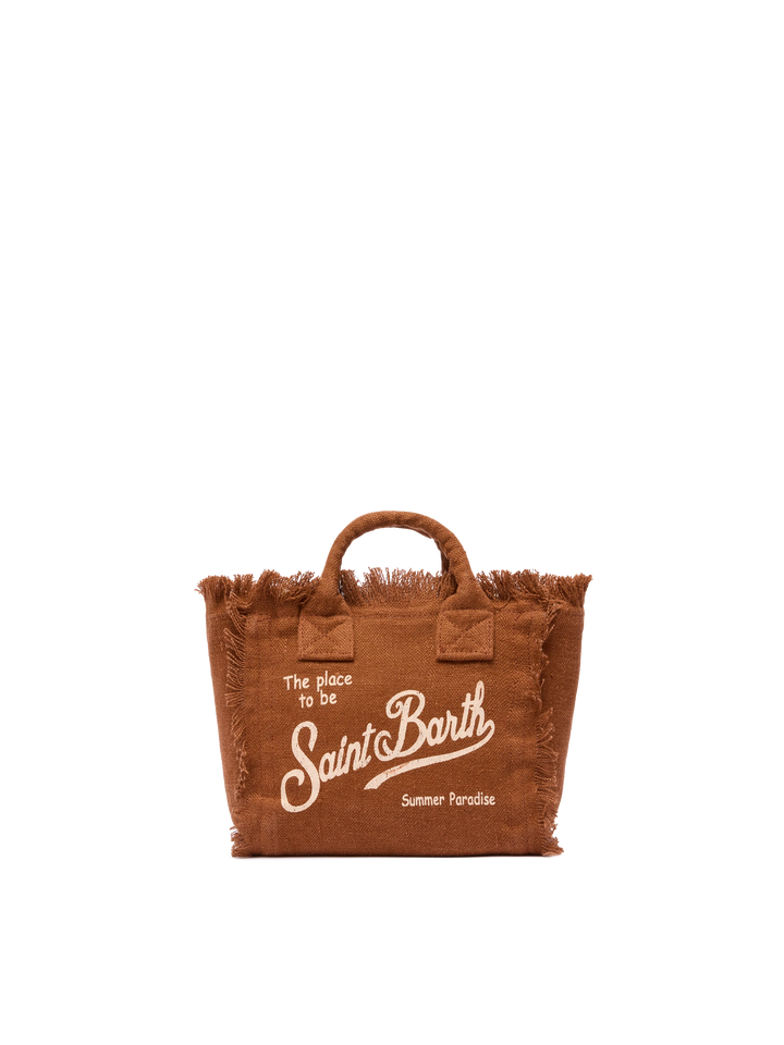Mini Vanity brown Linen bag