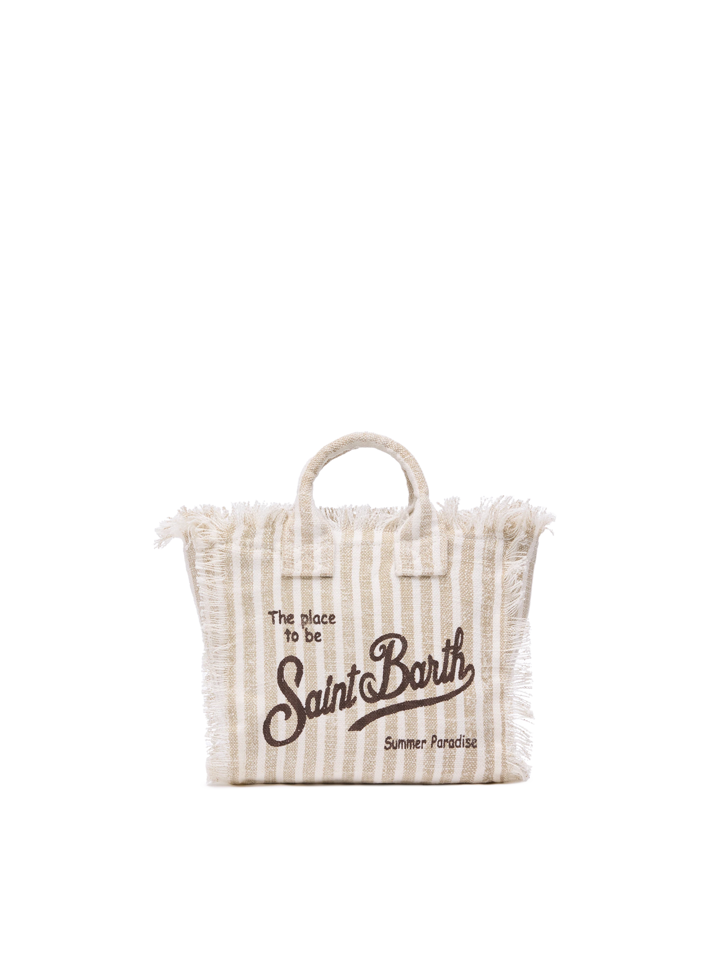 Borsa Mini Vanity Linen con stampa a righe