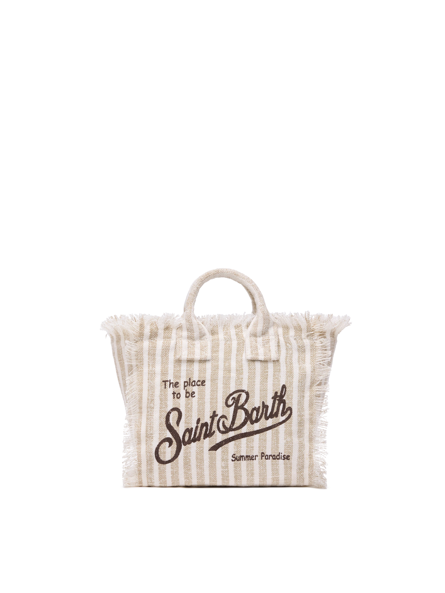 Borsa Mini Vanity Linen con stampa a righe
