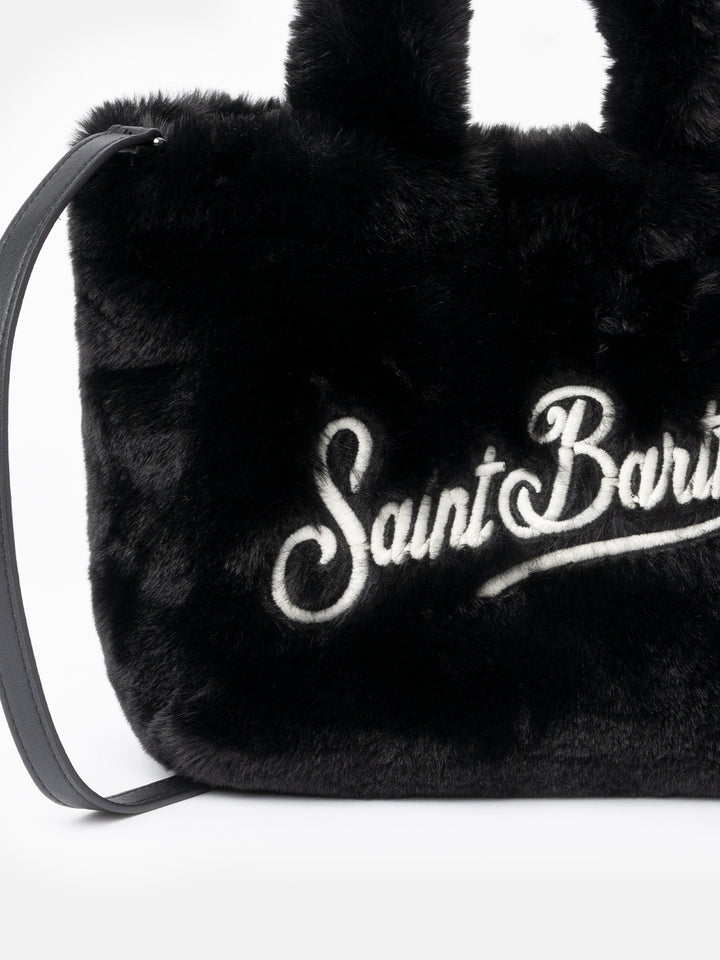 Mini Vanity – weiche, schwarze Handtasche aus Pelz