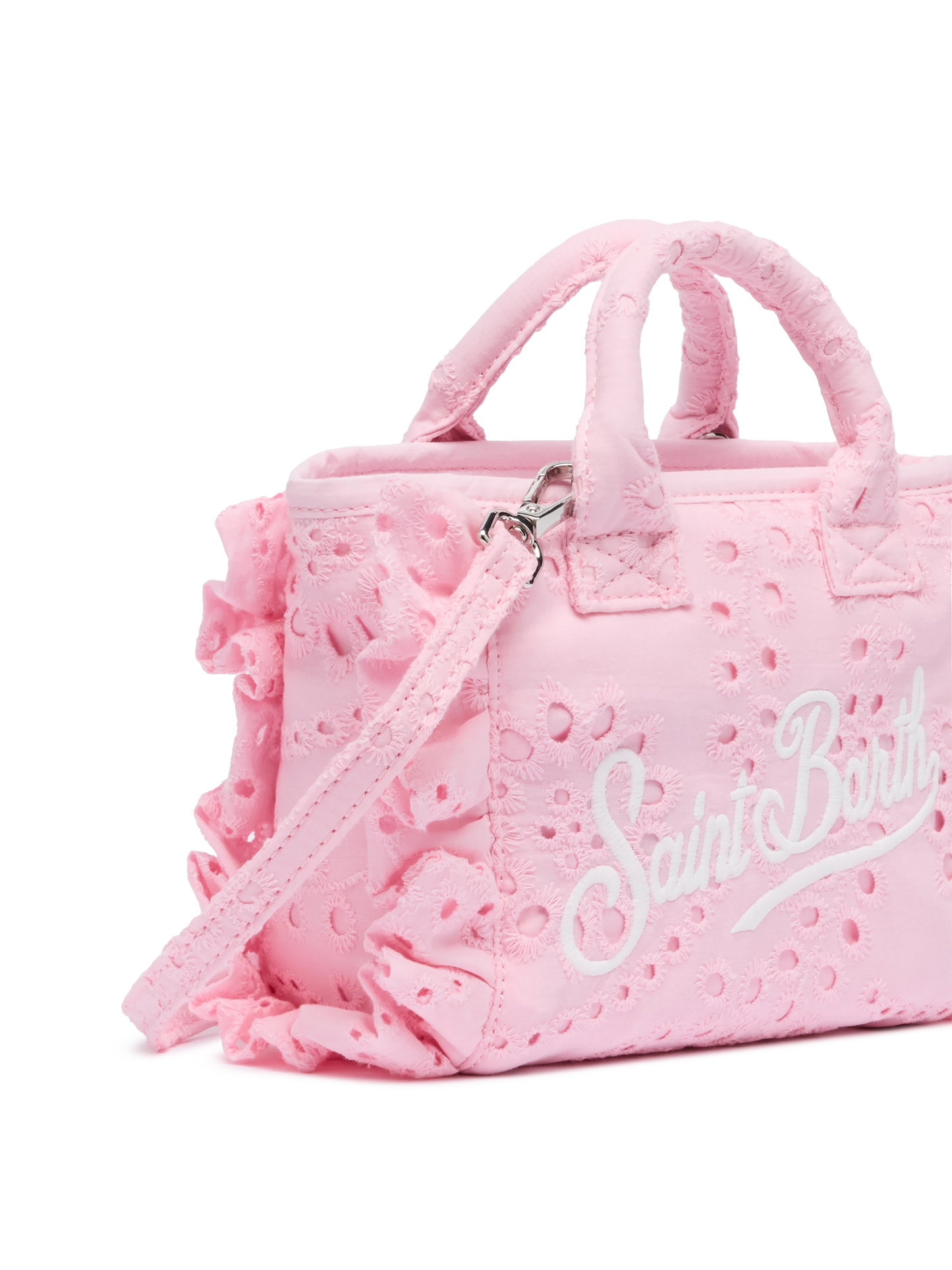 Pink Sangallo lace Mini Vanity Volant bag - MC2 Saint Barth