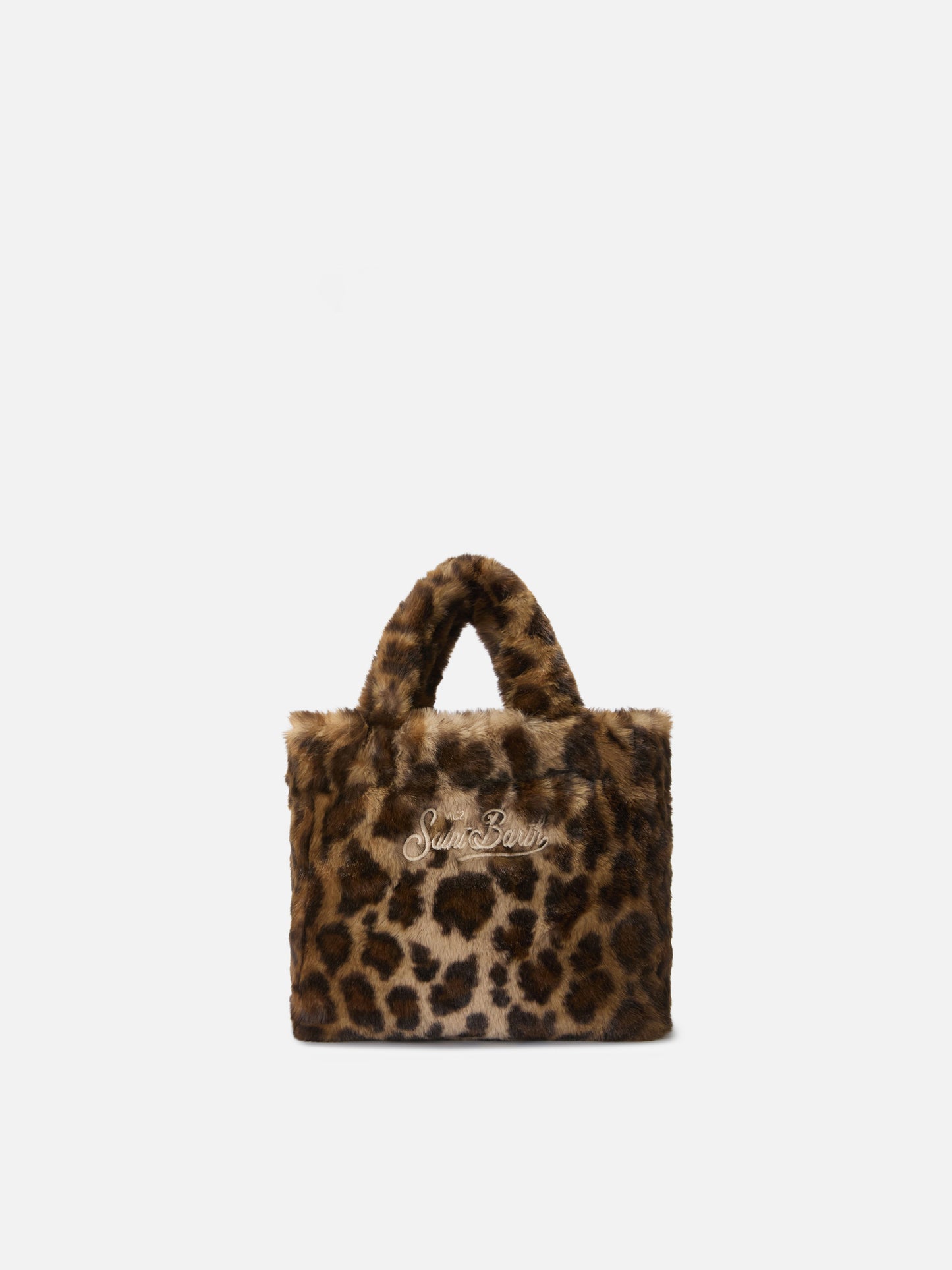 Vanity Mini Soft Handtasche aus Kunstfell mit Leopardenmuster
