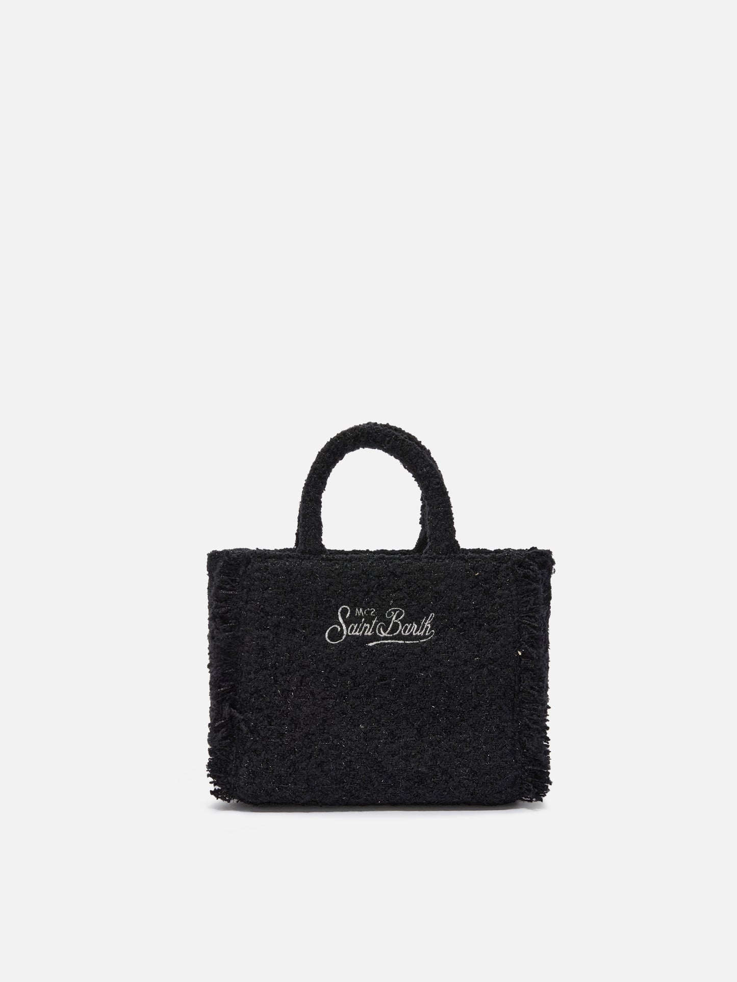 Vanity Mini Tweed Handtasche in Schwarz
