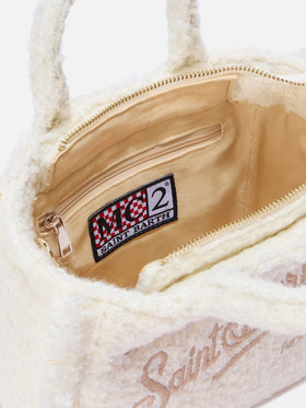 Borsa a mano Vanity Mini Tweed bianca