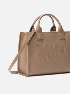 Vanity Bag Large Shoulder Bag in hazelnut hammered leather