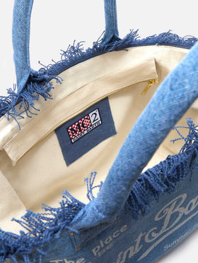 Borsa Vanity regular in denim lavaggio medio