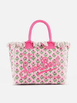 Borsa tote Vanity in tela di cotone a fiori