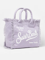 Lilac cotton canvas Vanity tote bag