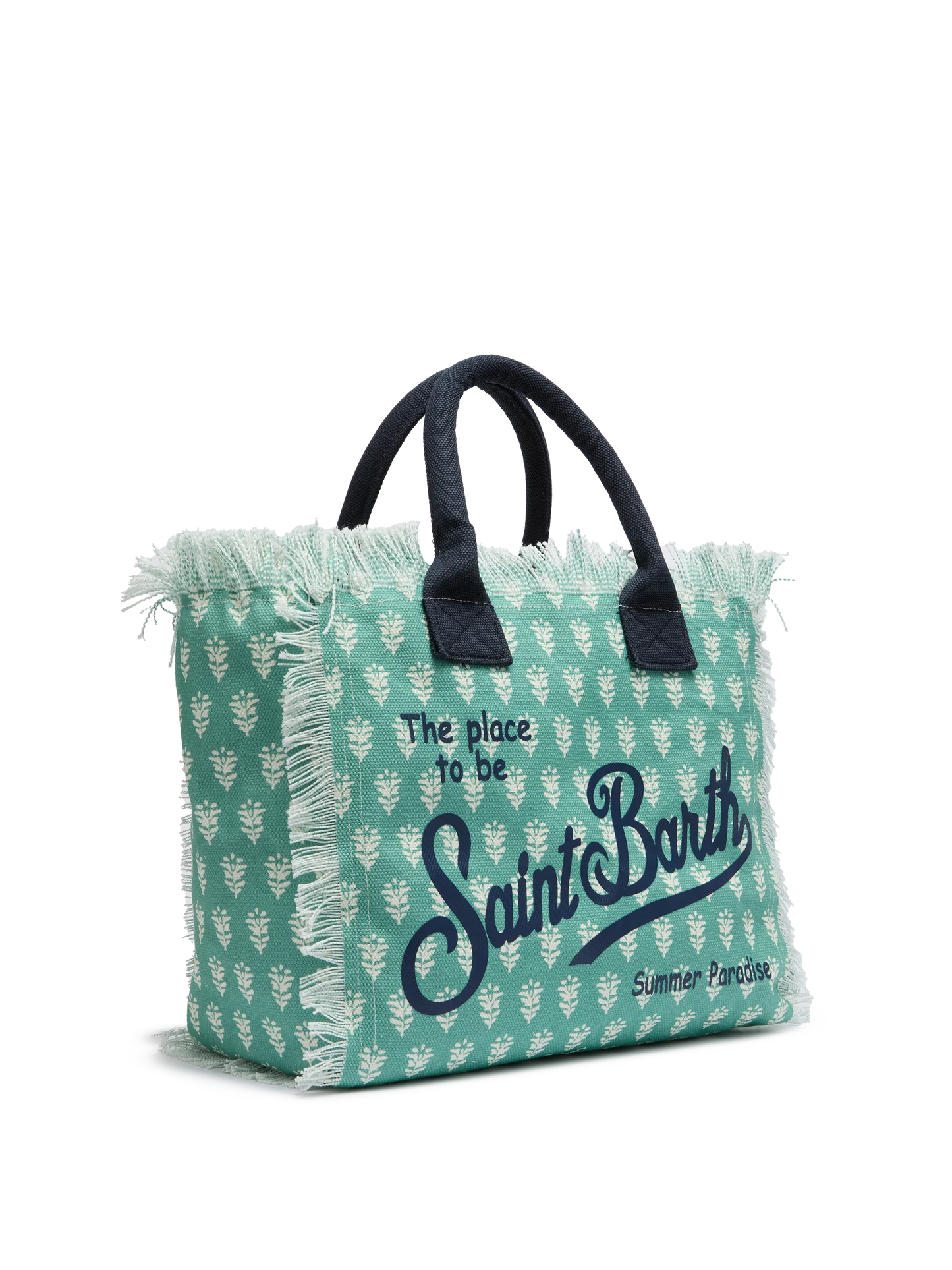 Borsa a spalla Vanity in canvas di cotone con stampa floreale
