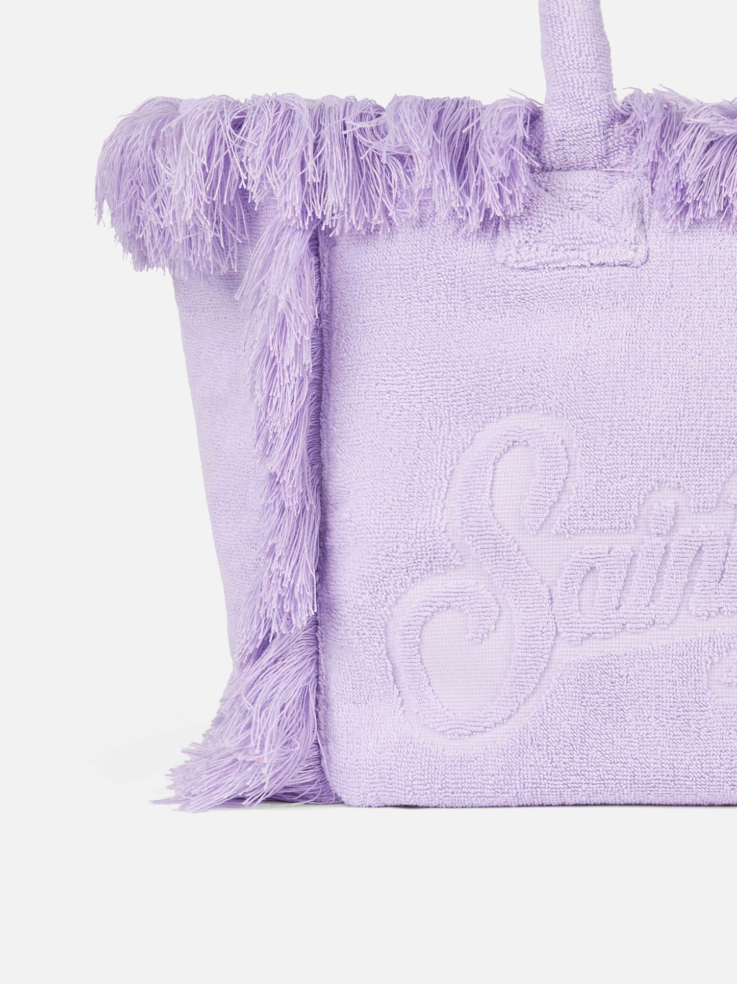 Vanity Terry lilac tote bag with embossed logo - MC2 Saint Barth