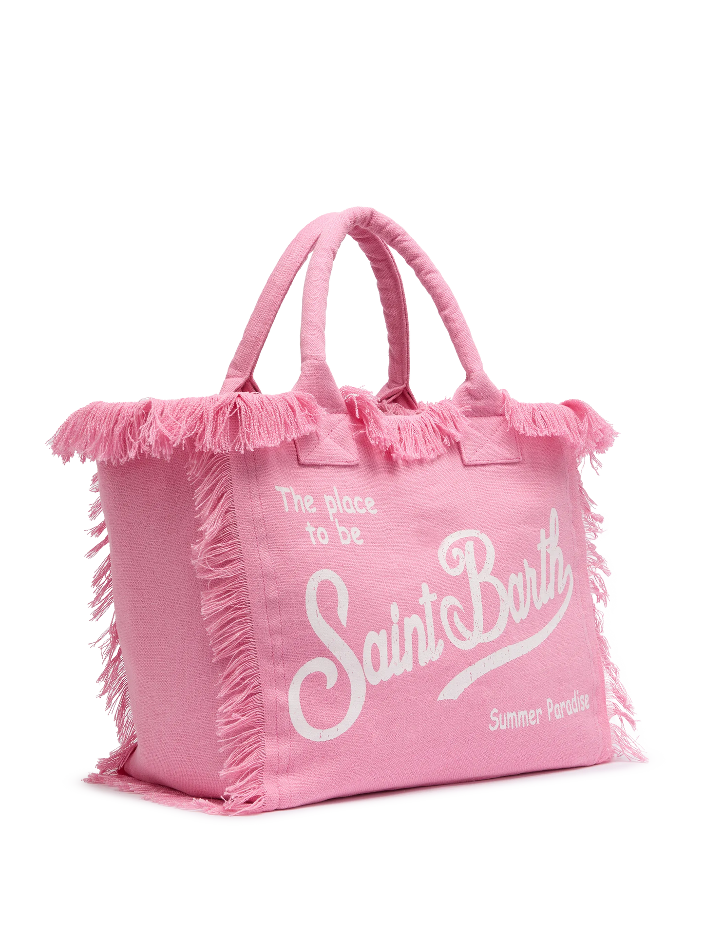 Vanity Umhängetasche aus rosa Leinen