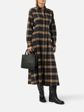 Chemisier lungo Alys in flanella con motivo tartan