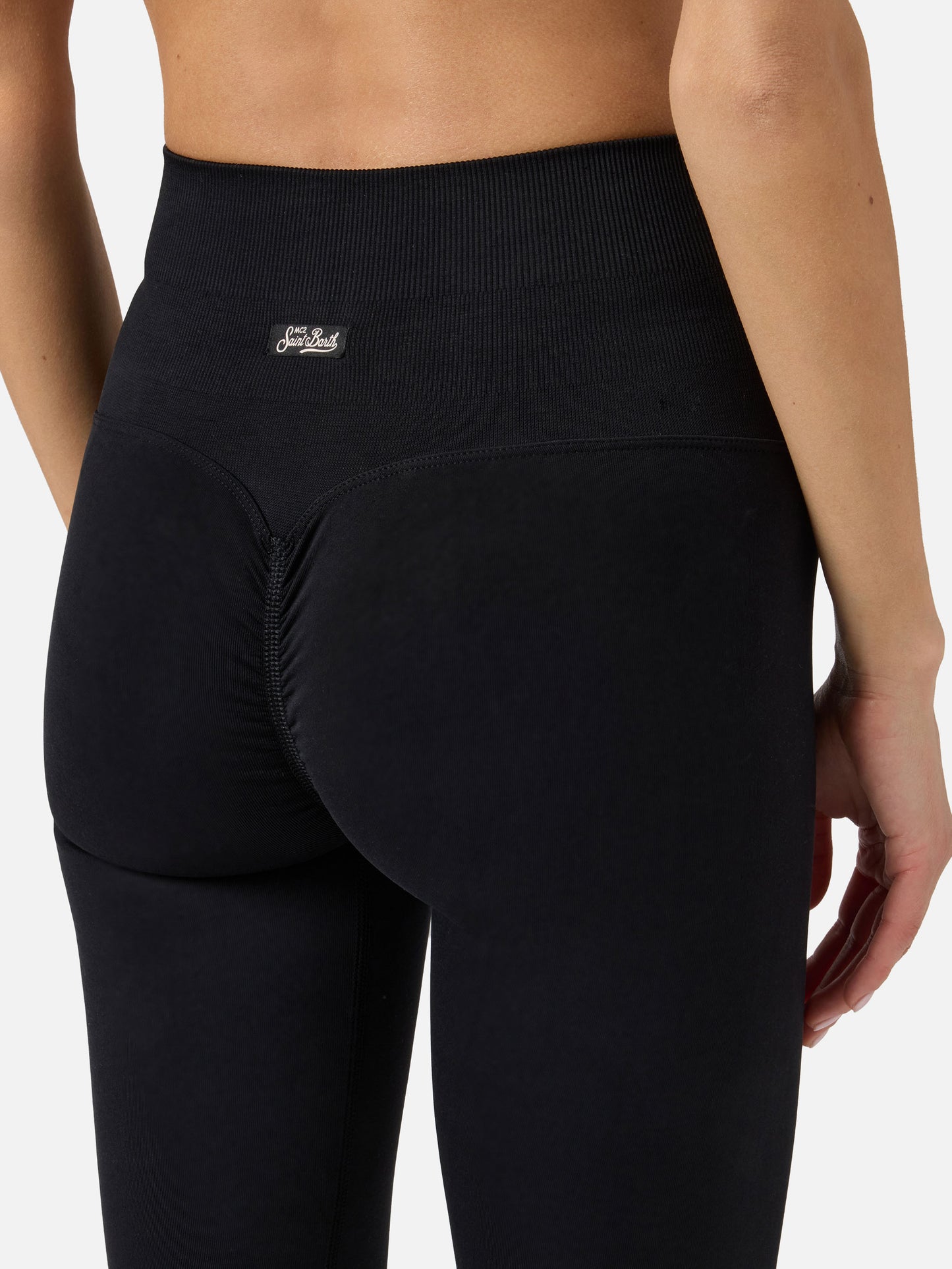 Black Vega technical fabric sports leggings