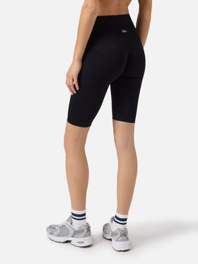Black Vega technical fabric biker leggings