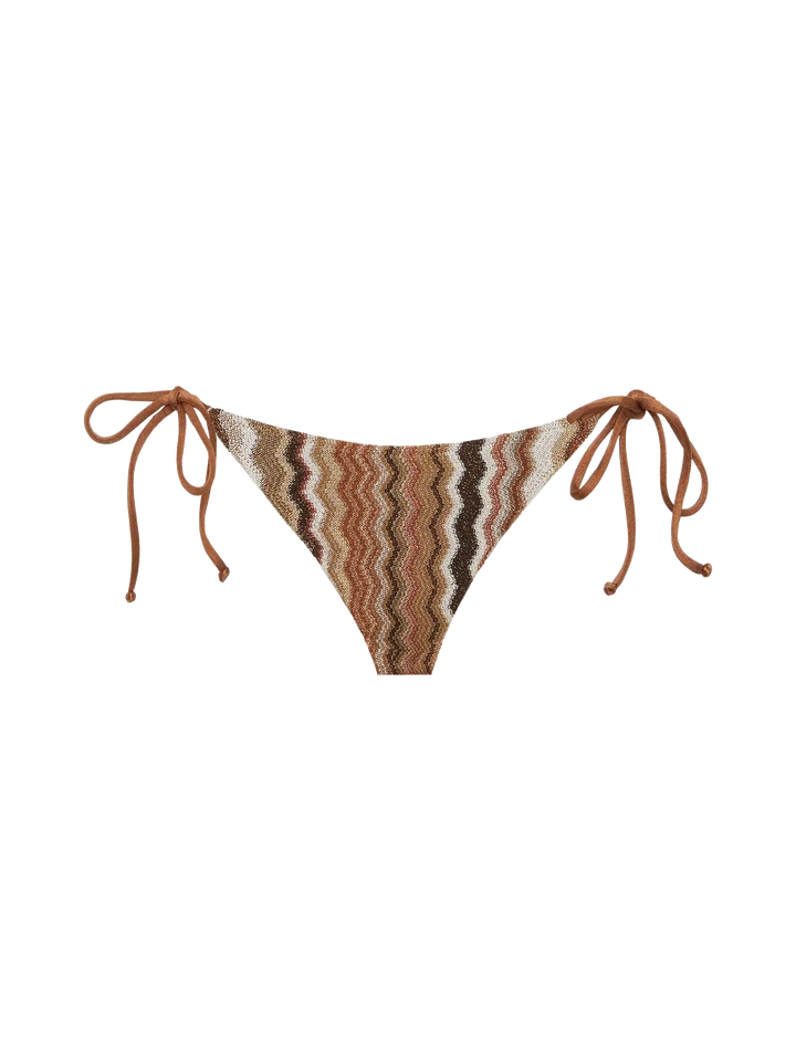 Raschel knit classic bikini Leah Virgo with wave pattern