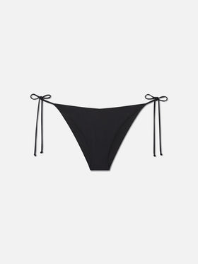 Schwarze Virgo Bikinihose mit Strasssteinen 