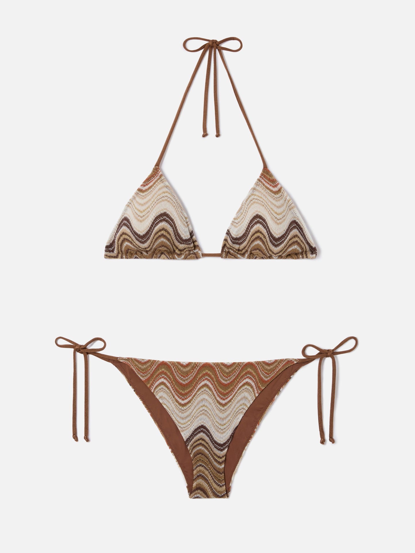 Bikini Leah Virgo raschel degradé marrone