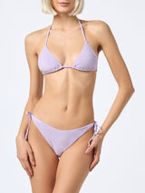 Damen-Triangel-Bikini Leah Virgo aus fliederfarbenem Frottee