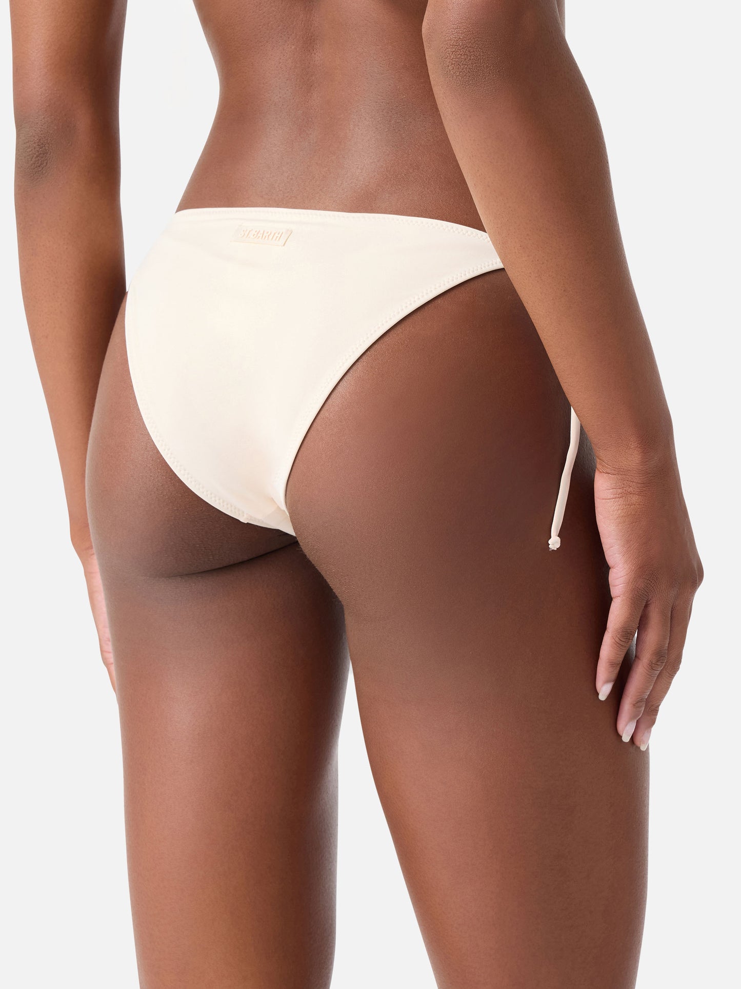 Annabelle Virgo beige rhinestone triangle bikini
