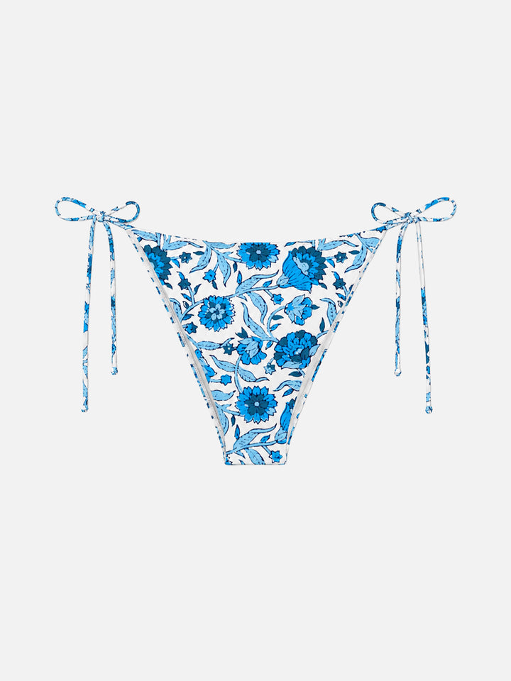Bikini May Virgo con stampa batik azzurra