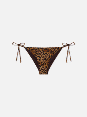 Virgo classic swim briefs with leopard print