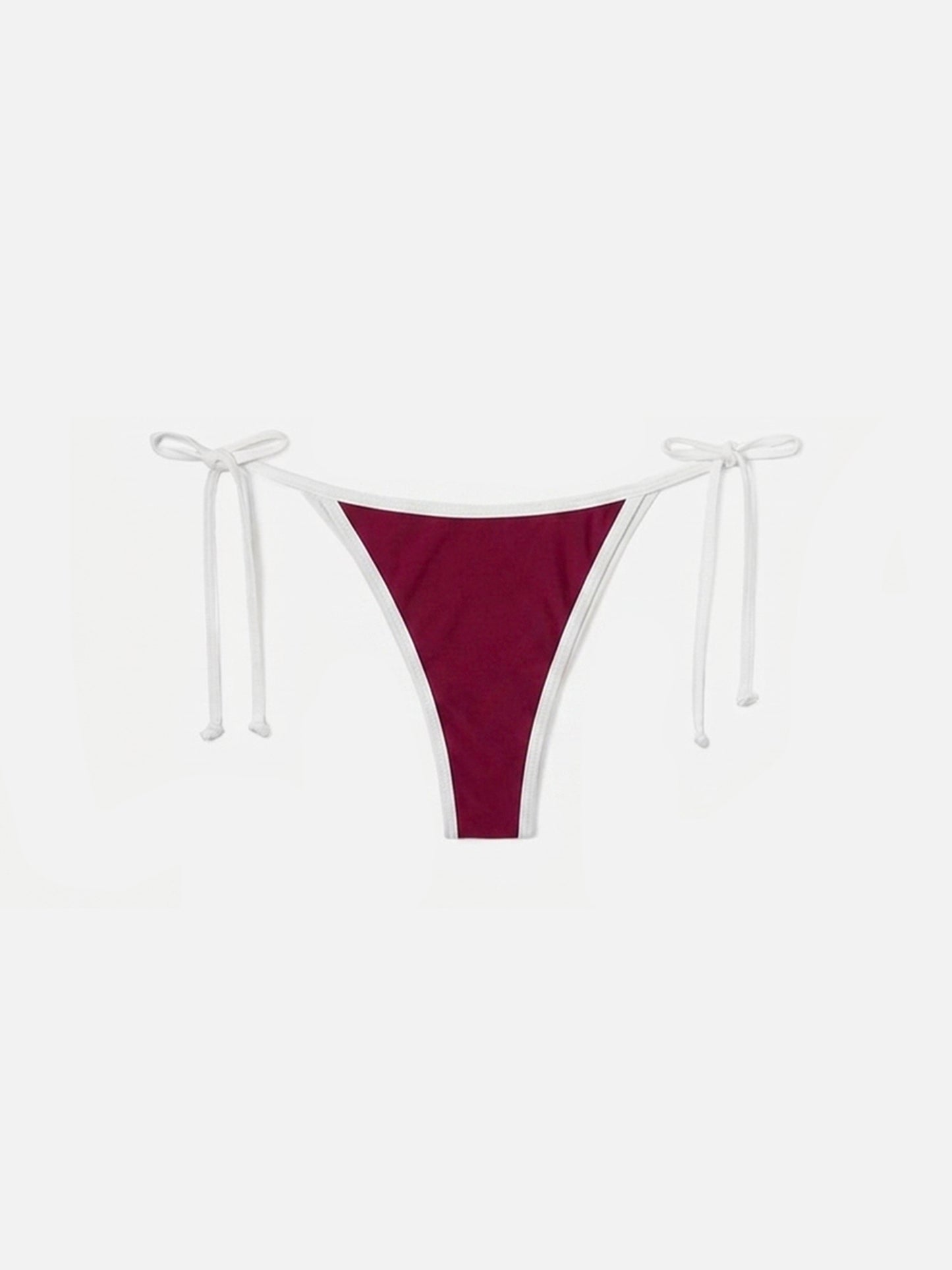 Slip mare Virgo String classico bordeaux con bordo a contrasto