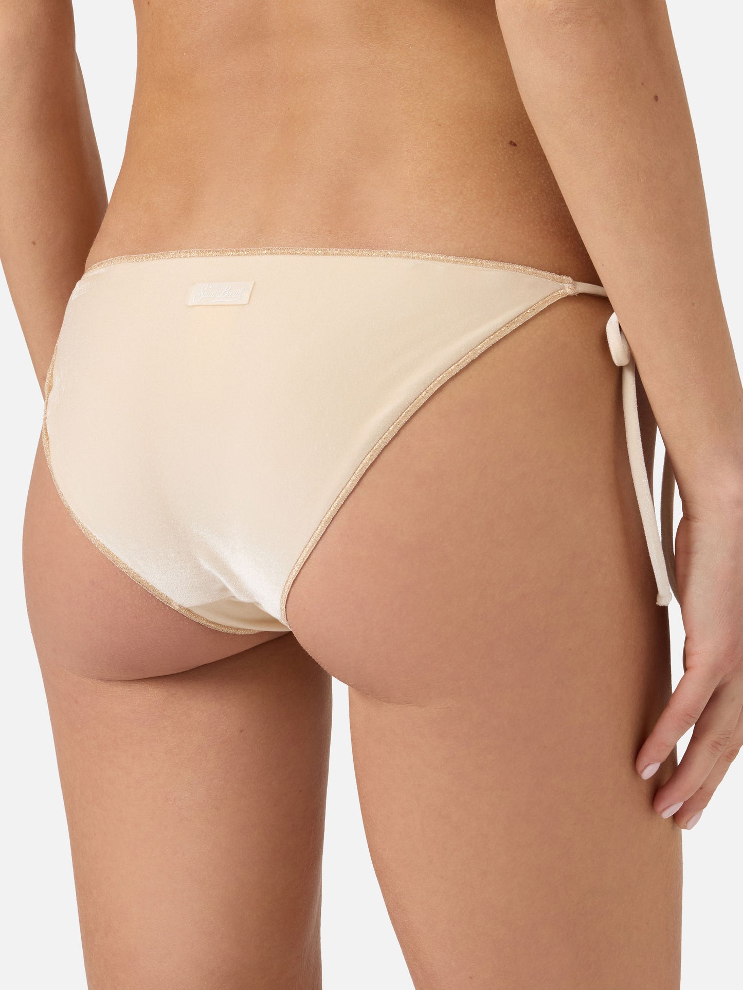 Bikini Leah Virgo Overlock in velluto oro