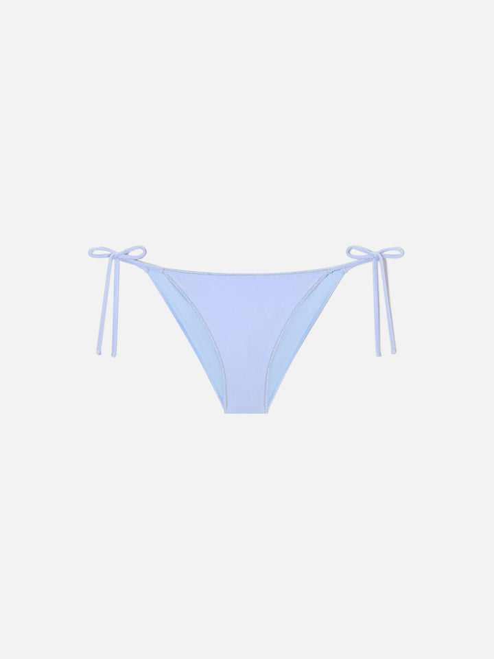 Slip de bain classique Virgo en velours bleu clair 