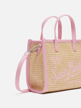 Beige Vivian Mini Strohhandtasche