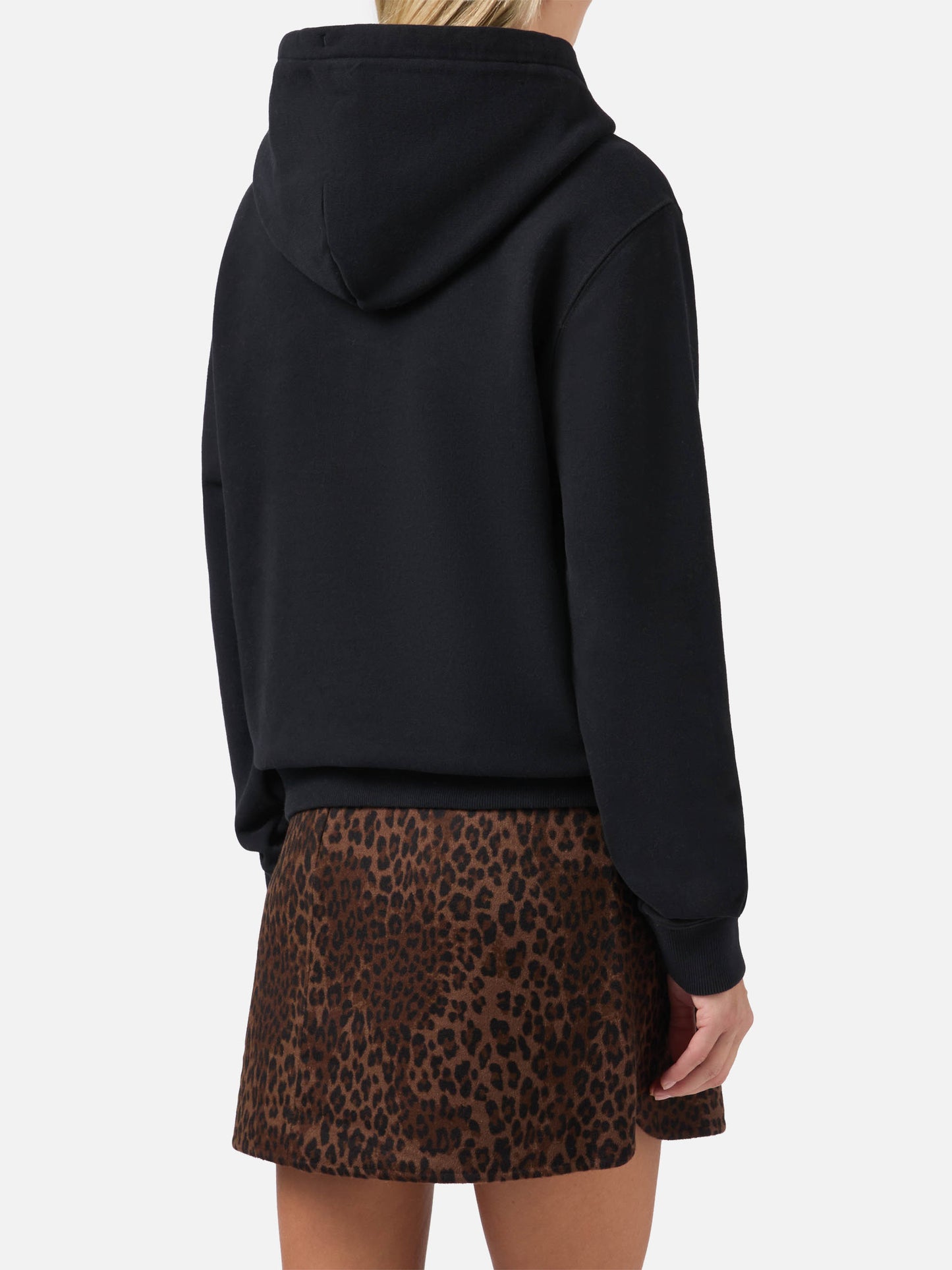 Felpa Virginia in cotone nero con ricamo animalier St. Barth