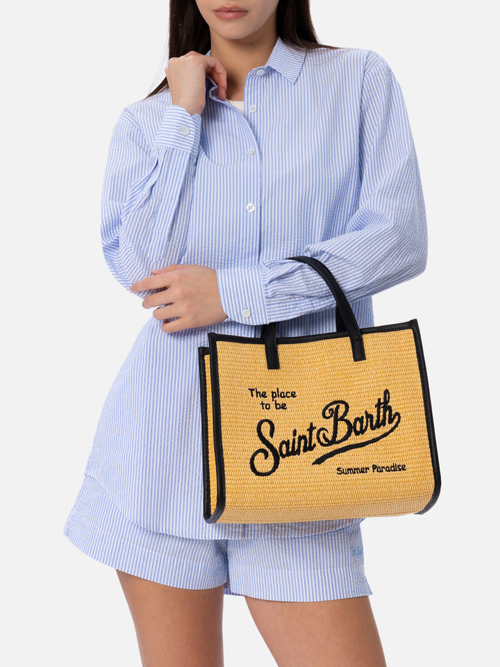 Beige Vivian Midi Straw handbag - MC2 Saint Barth