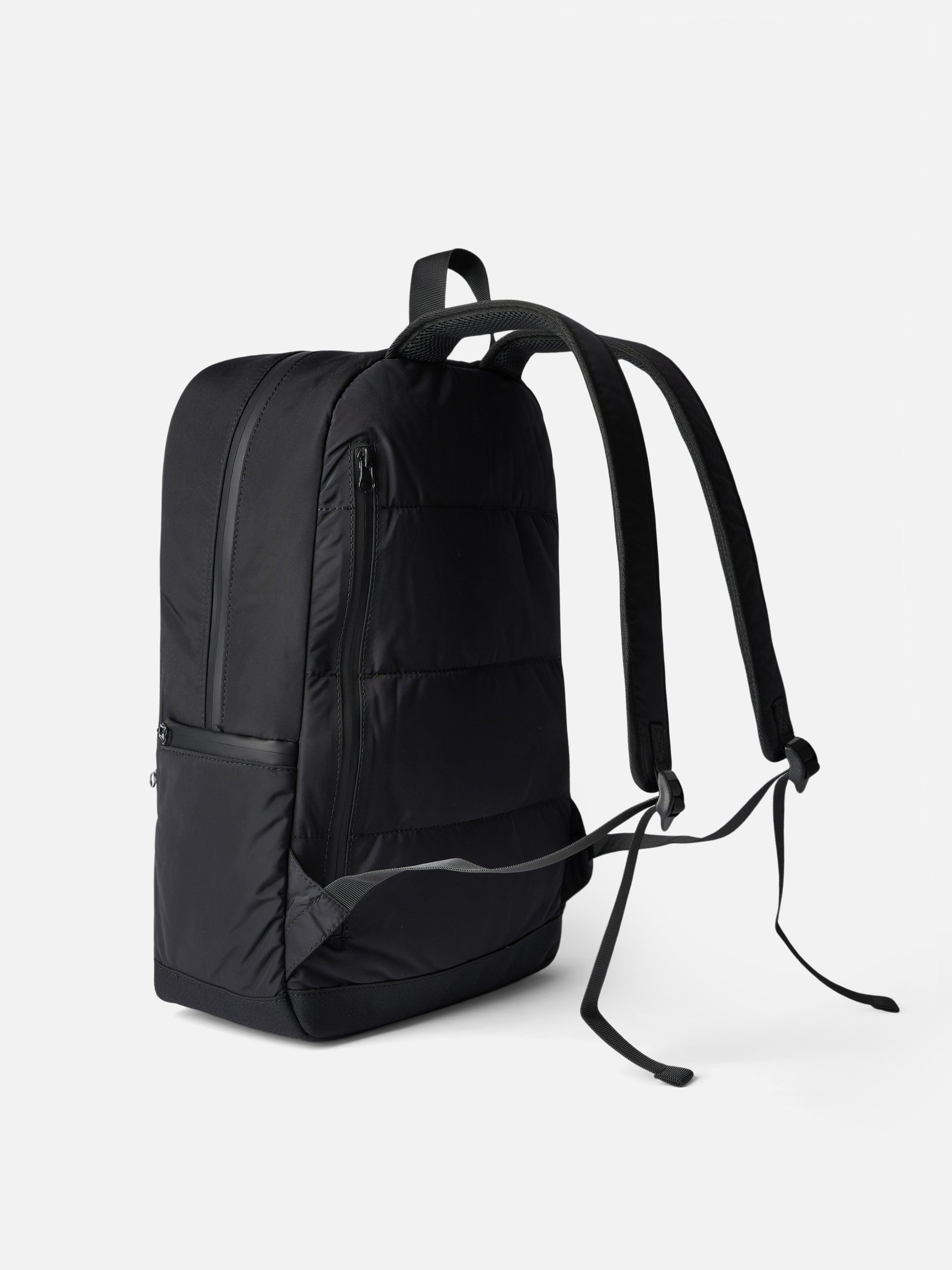 Black nylon backpack with zipped pockets - MC2 Saint Barth