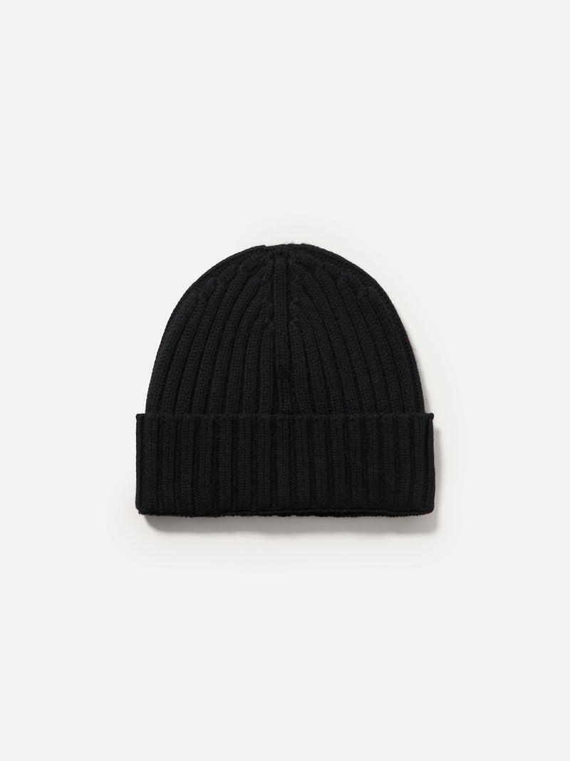 Man black cashmere blend hat Wengen