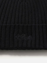 Man black cashmere blend hat Wengen