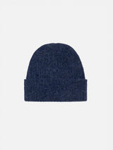 Man navy blue stretch alpaca hat Wengen