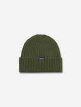 Man green cashmere blend hat Wengen with Apres ski embroidery