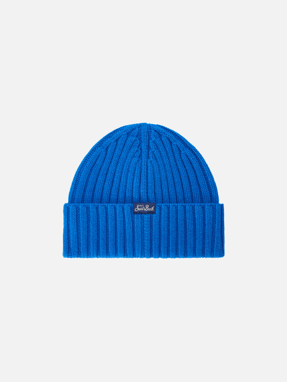 Blue Wengen-Beanie mit Save Water Drink Bombardino Stickerei 
