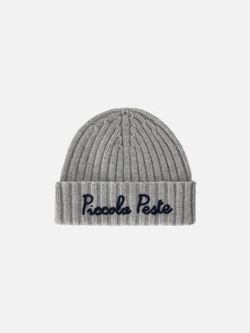Gorro Wengen gris con bordado Piccola Peste 