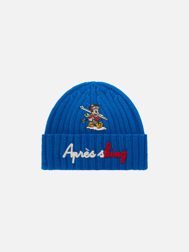 Berretto Wengen blu con ricamo Après Sking | Special edition